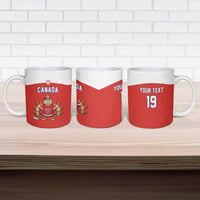 Canada Ice Hockey Custom Ceramic Mug Maple Leaf Turkey Mascot