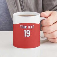 Canada Ice Hockey Custom Ceramic Mug Maple Leaf Turkey Mascot