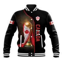 Personalized Canada Football 2026 Baseball Jacket Trophy Flag Pride Art