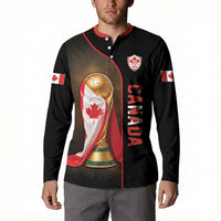 Personalized Canada Football 2026 Button Sweatshirt Trophy Flag Pride Art