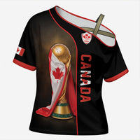 Personalized Canada Football 2026 Cross Shoulder Shirt Trophy Flag Pride Art