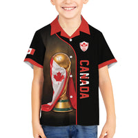 Personalized Canada Football 2026 Kid Hawaiian Shirt Trophy Flag Pride Art