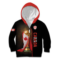 Personalized Canada Football 2026 Kid Hoodie Trophy Flag Pride Art