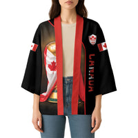 Personalized Canada Football 2026 Kimono Trophy Flag Pride Art