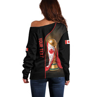 Personalized Canada Football 2026 Off Shoulder Sweater Trophy Flag Pride Art