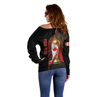 Personalized Canada Football 2026 Off Shoulder Sweater Trophy Flag Pride Art