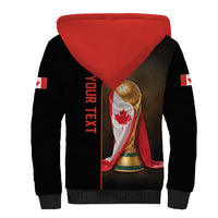 Personalized Canada Football 2026 Sherpa Hoodie Trophy Flag Pride Art