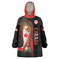 Personalized Canada Football 2026 Wearable Blanket Hoodie Trophy Flag Pride Art