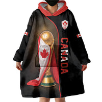 Personalized Canada Football 2026 Wearable Blanket Hoodie Trophy Flag Pride Art