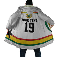 Custom World Football 2026 Ghana Cloak Black Star Adinkra Heritage White Version