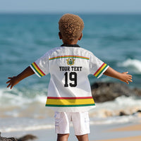 Custom World Football 2026 Ghana Kid Hawaiian Shirt Black Star Adinkra Heritage White Version