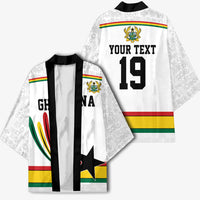 Custom World Football 2026 Ghana Kimono Black Star Adinkra Heritage White Version