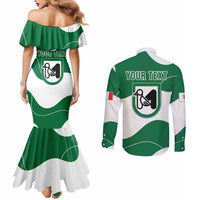 Personalized Italy Marche Couples Matching Mermaid Dress and Long Sleeve Button Shirt Flag Style LT19