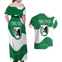 Personalized Italy Marche Couples Matching Off Shoulder Maxi Dress and Hawaiian Shirt Flag Style LT19