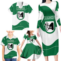 Personalized Italy Marche Family Matching Long Sleeve Bodycon Dress and Hawaiian Shirt Flag Style LT19