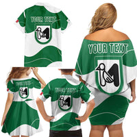 Personalized Italy Marche Family Matching Off Shoulder Short Dress and Hawaiian Shirt Flag Style LT19