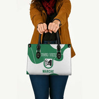 Personalized Italy Marche Leather Bag Flag Style - Wonder Print Shop