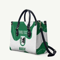 Personalized Italy Marche Leather Bag Flag Style - Wonder Print Shop