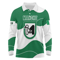 Personalized Italy Marche Long Sleeve Polo Shirt Flag Style LT19