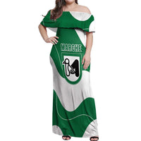 Personalized Italy Marche Off Shoulder Maxi Dress Flag Style LT19