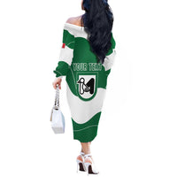 Personalized Italy Marche Off The Shoulder Long Sleeve Dress Flag Style LT19