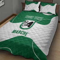 Personalized Italy Marche Quilt Bed Set Flag Style - Wonder Print Shop