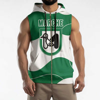 Personalized Italy Marche Sleeveless Zip Hoodie Flag Style LT19