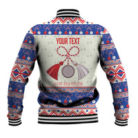 Personalized Moldova Christmas Baseball Jacket Martisor Moldova Traditional - Wonder Print Shop