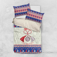 Personalized Moldova Christmas Bedding Set Martisor Moldova Traditional - Wonder Print Shop