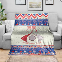 Personalized Moldova Christmas Blanket Martisor Moldova Traditional - Wonder Print Shop