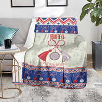 Personalized Moldova Christmas Blanket Martisor Moldova Traditional - Wonder Print Shop