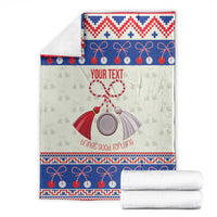 Personalized Moldova Christmas Blanket Martisor Moldova Traditional - Wonder Print Shop