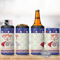 Personalized Moldova Christmas 4 in 1 Can Cooler Tumbler Martisor Moldova Traditional - Wonder Print Shop