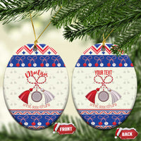 Personalized Moldova Christmas Ceramic Ornament Martisor Moldova Traditional - Wonder Print Shop