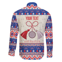 Personalized Moldova Christmas Family Matching Off The Shoulder Long Sleeve Dress and Hawaiian Shirt Martisor Moldova Traditional - Wonder Print Shop