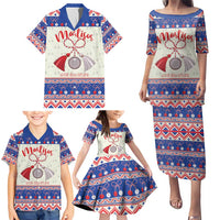 Personalized Moldova Christmas Family Matching Puletasi and Hawaiian Shirt Martisor Moldova Traditional - Wonder Print Shop