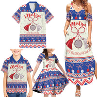 Personalized Moldova Christmas Family Matching Summer Maxi Dress and Hawaiian Shirt Martisor Moldova Traditional - Wonder Print Shop