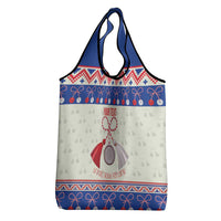Personalized Moldova Christmas Grocery Bag Martisor Moldova Traditional - Wonder Print Shop