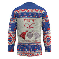 Personalized Moldova Christmas Hockey Jersey Martisor Moldova Traditional - Wonder Print Shop