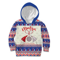 Personalized Moldova Christmas Kid Hoodie Martisor Moldova Traditional - Wonder Print Shop
