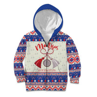 Personalized Moldova Christmas Kid Hoodie Martisor Moldova Traditional - Wonder Print Shop
