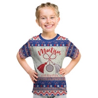 Personalized Moldova Christmas Kid T Shirt Martisor Moldova Traditional - Wonder Print Shop