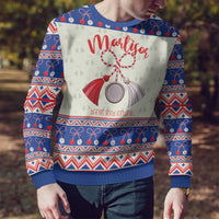 Personalized Moldova Christmas Ugly Christmas Sweater Martisor Moldova Traditional - Wonder Print Shop