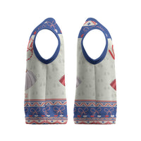 Personalized Moldova Christmas Knitted V-Neck Vest Martisor Moldova Traditional - Wonder Print Shop