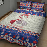 Personalized Moldova Christmas Quilt Bed Set Martisor Moldova Traditional - Wonder Print Shop
