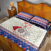Personalized Moldova Christmas Quilt Bed Set Martisor Moldova Traditional - Wonder Print Shop