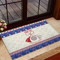 Personalized Moldova Christmas Rubber Doormat Martisor Moldova Traditional - Wonder Print Shop