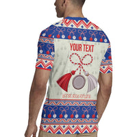 Personalized Moldova Christmas Rugby Jersey Martisor Moldova Traditional - Wonder Print Shop