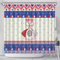 Personalized Moldova Christmas Shower Curtain Martisor Moldova Traditional - Wonder Print Shop