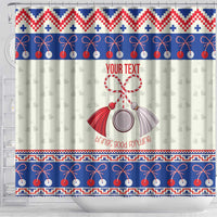 Personalized Moldova Christmas Shower Curtain Martisor Moldova Traditional - Wonder Print Shop